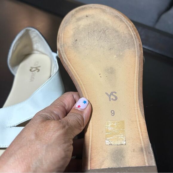 YOSI SAMRA Casey Crossover Leather Sandal WCE-200-715 Biscotti Black/White Sz 9 - Picture 11 of 11